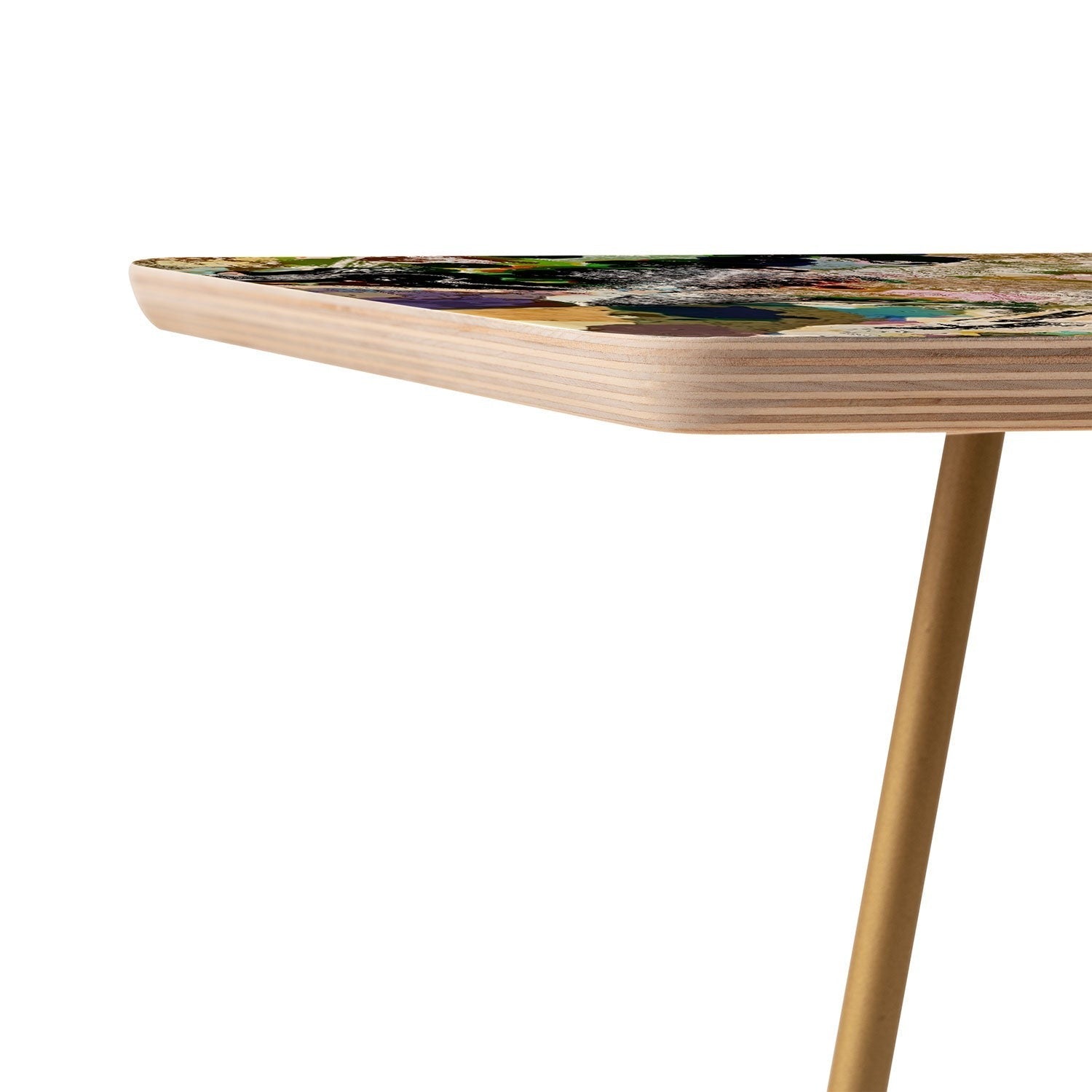 83 Oranges Echoes Beneath the Surface Side Table