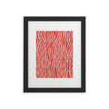 Avenie BR Red Zebra Stripe Framed Art Print