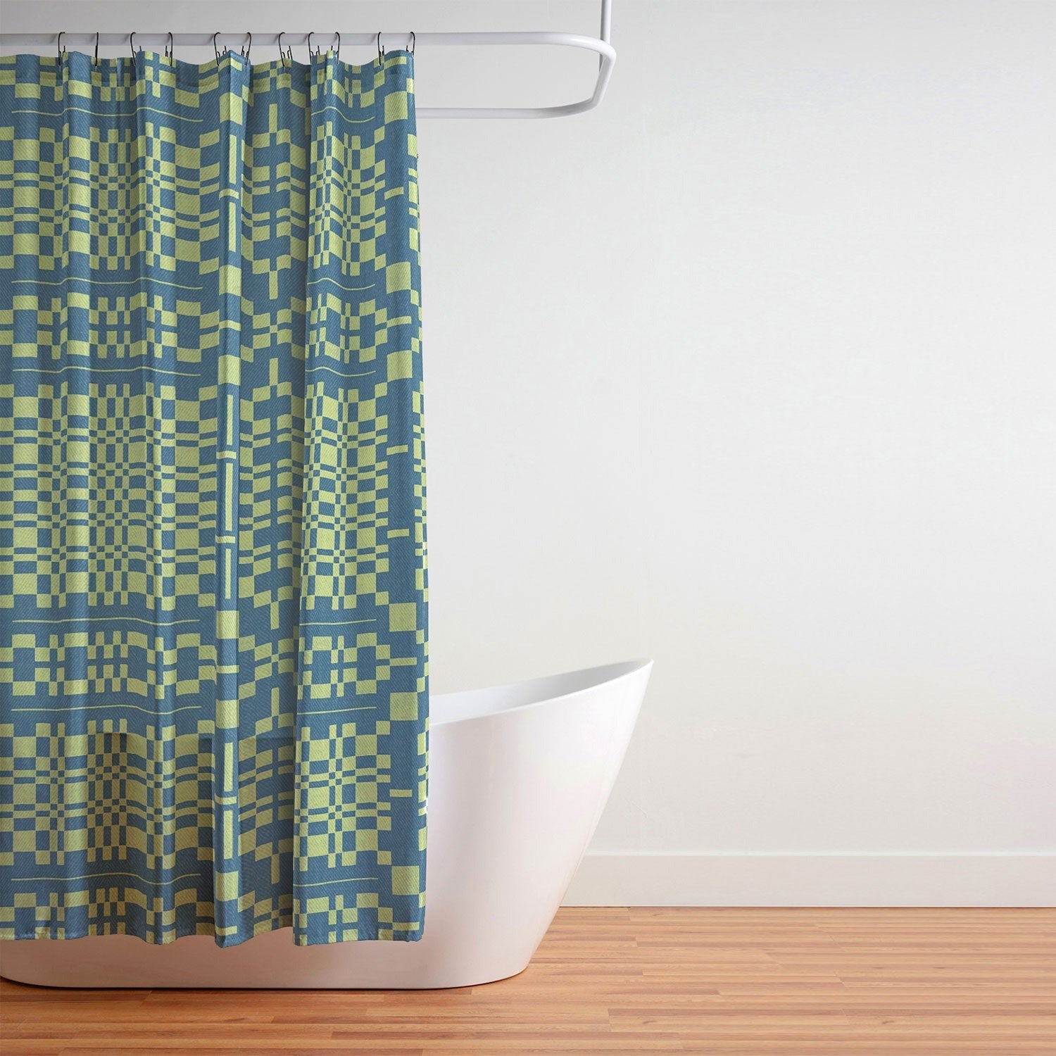 Marta Barragan Camarasa Nostalgic Grid Design Shower Curtain