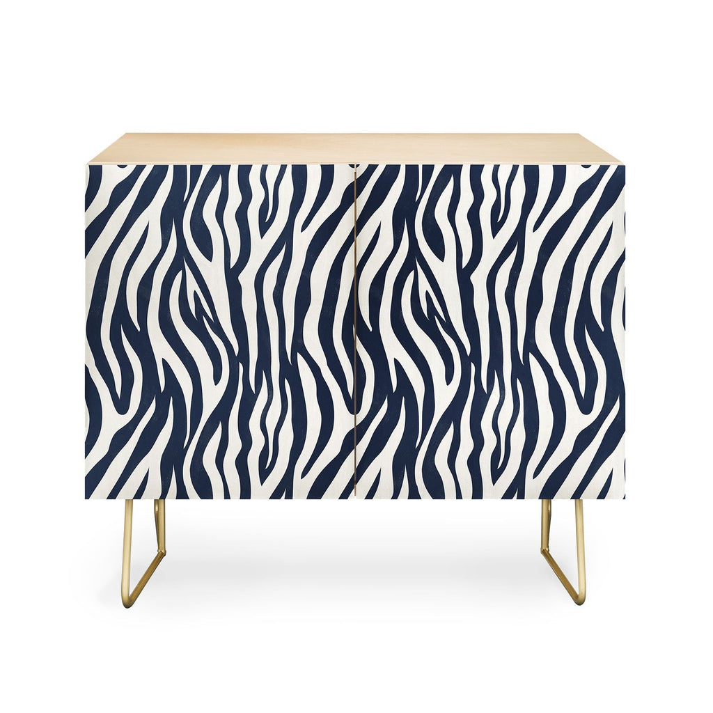 Avenie BR Navy Tiger Stripes Credenza