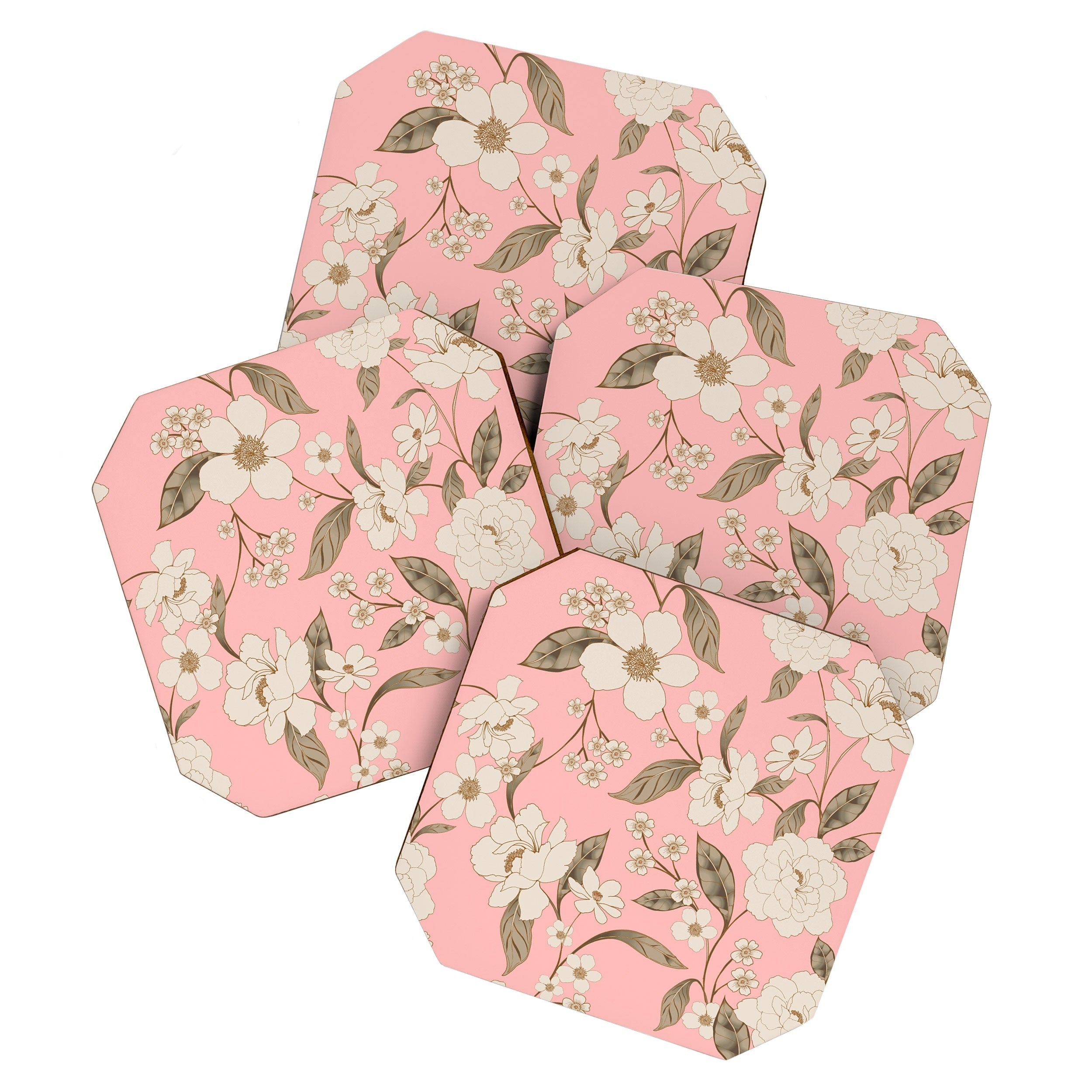 Gabriela Fuente Roberta in Pink Coaster Set