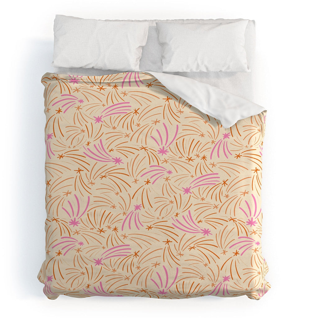 Little Om Pattern Shooting Stars cream Duvet Cover