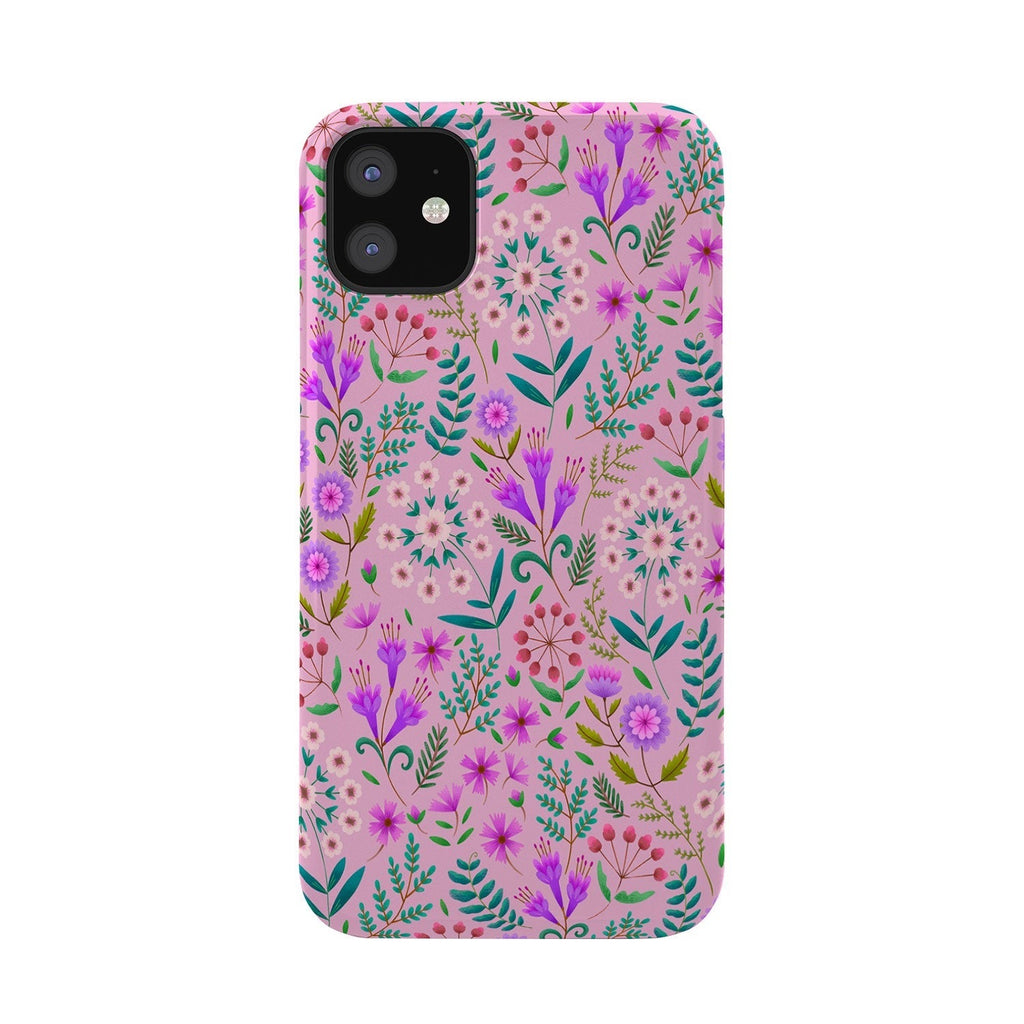 Pimlada Phuapradit Ditsy Purple Floral Half Drop Phone Case