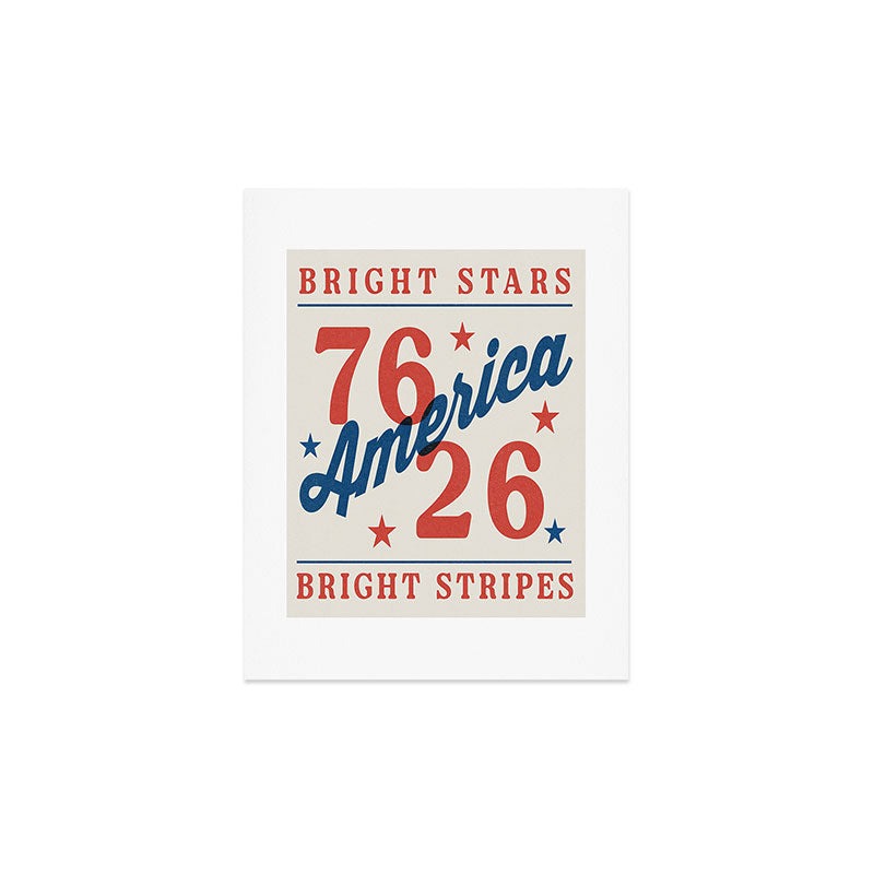 DENY Designs Bright Stars Bright Stripes Art Print