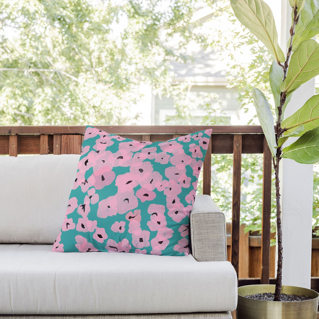 Garima Dhawan hydrangea 14 Outdoor Throw Pillow