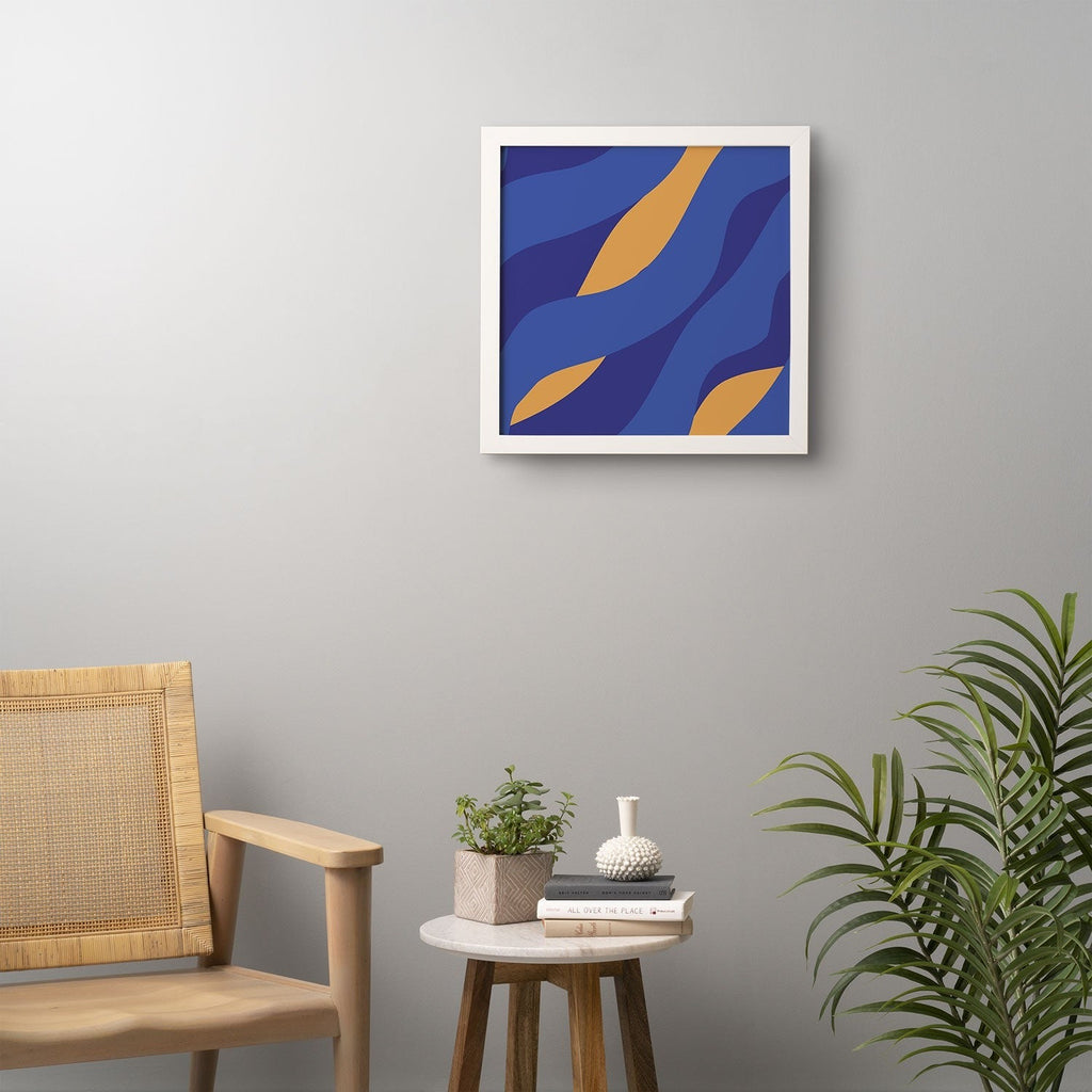 Camilla Foss Pebbles in Stream Framed Wall Art