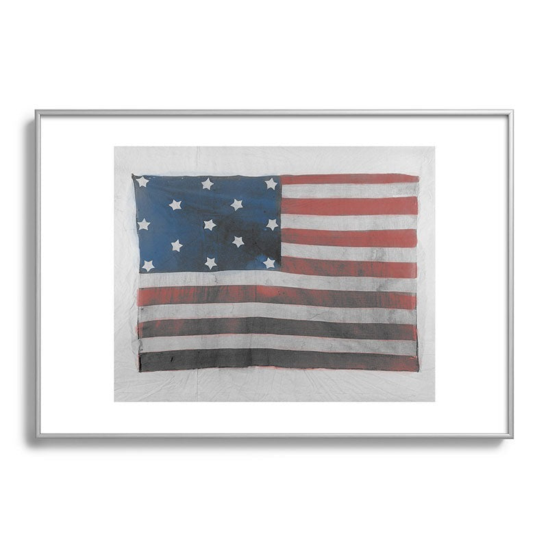 DENY Designs Flag Attributed to Elizabeth Schuyler Hamilton Metal Framed Art Print