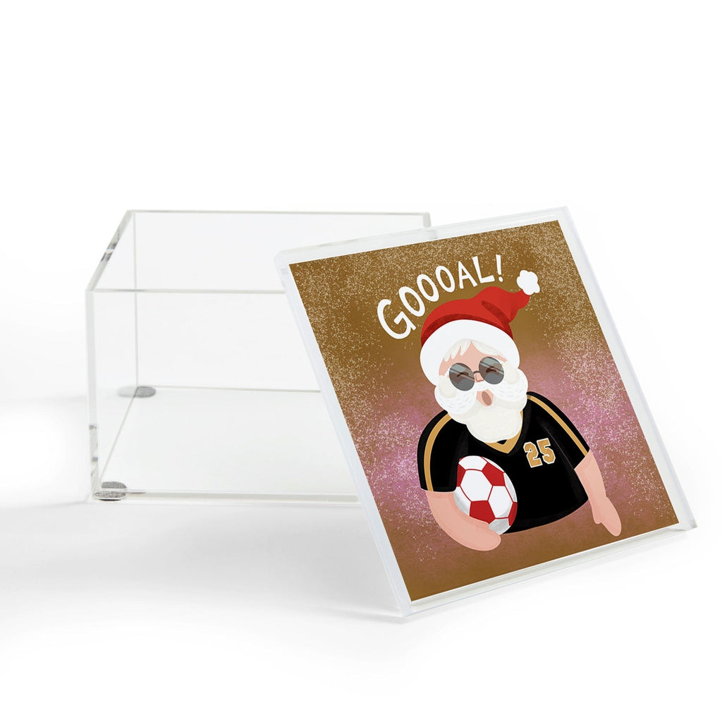 Design by Spark Sporty Soccer Santa Acrylic Box