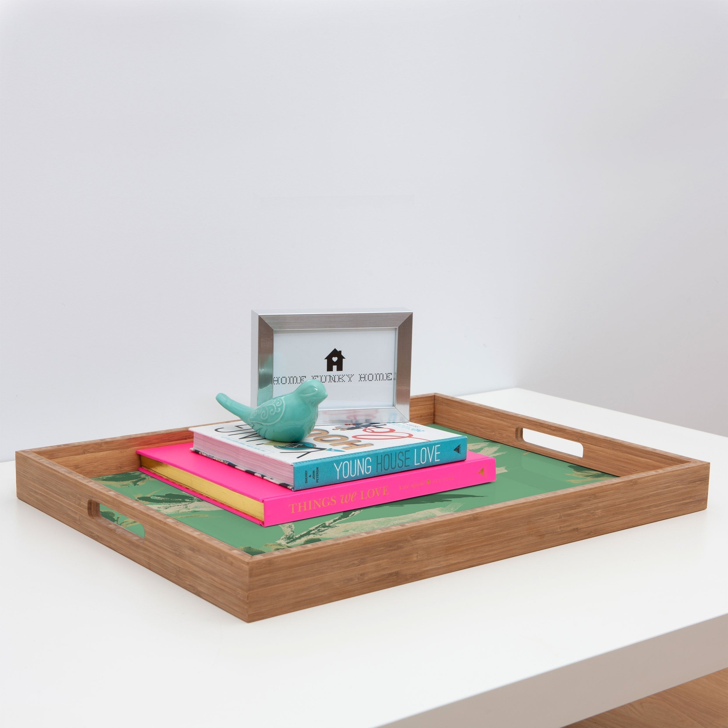 Gabriela Fuente Emma Green Rectangular Tray
