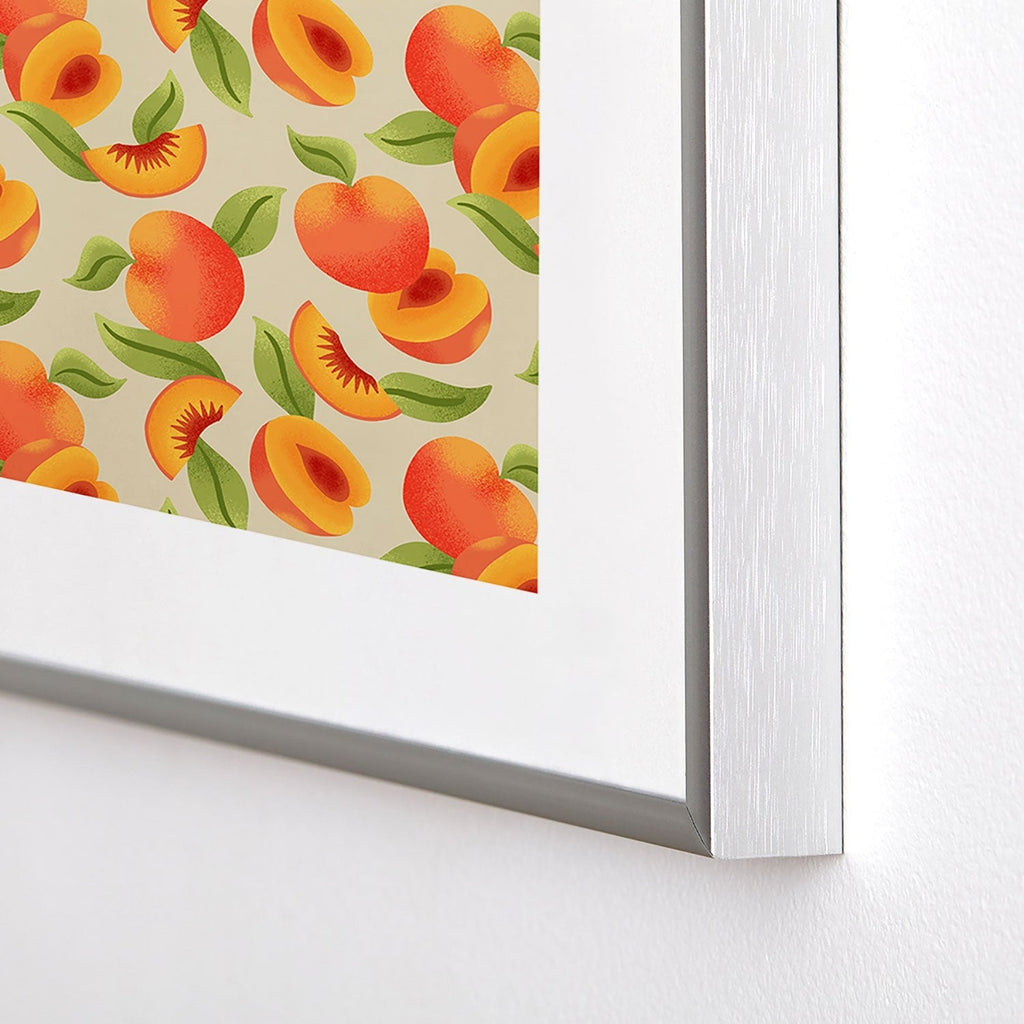 Jessica Molina Peach Pattern Metal Framed Art Print