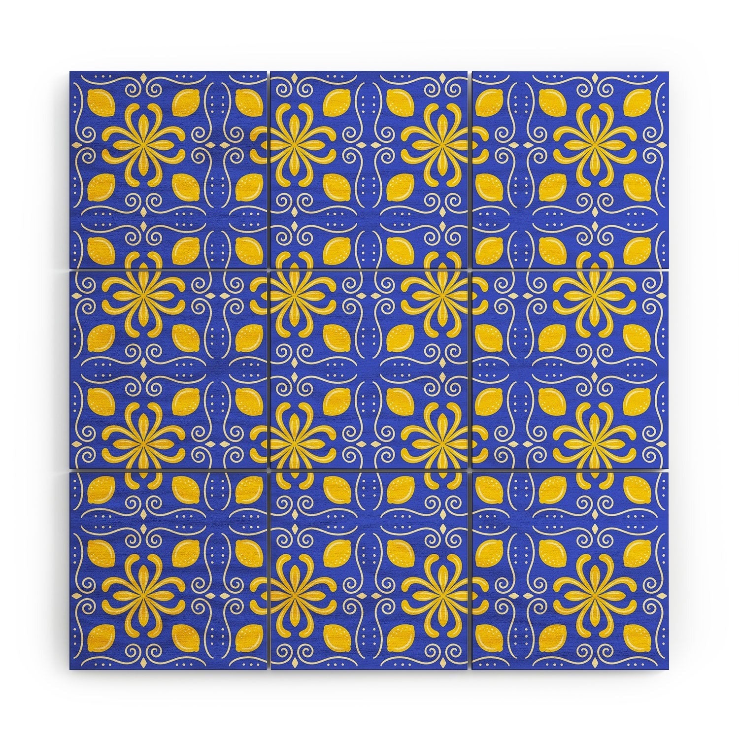 Design by Spark Dolce Vita Lemon Tile Wood Wall Mural