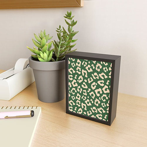 Avenie BR Cheetah Print In Green Framed Mini Art Print