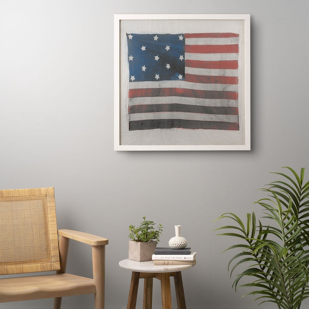 DENY Designs Flag Attributed to Elizabeth Schuyler Hamilton Framed Wall Art