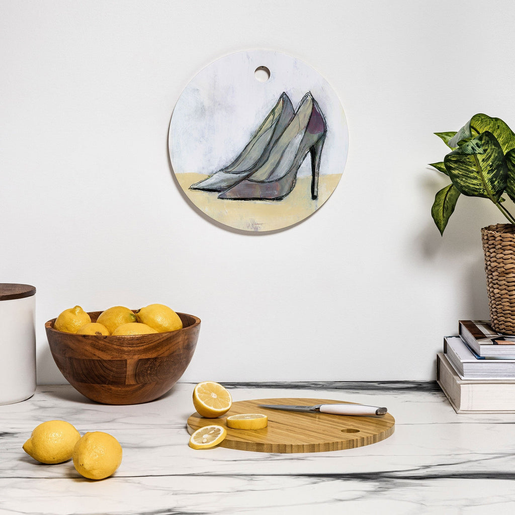 Sophia Buddenhagen Grey Stiletto Cutting Board Round