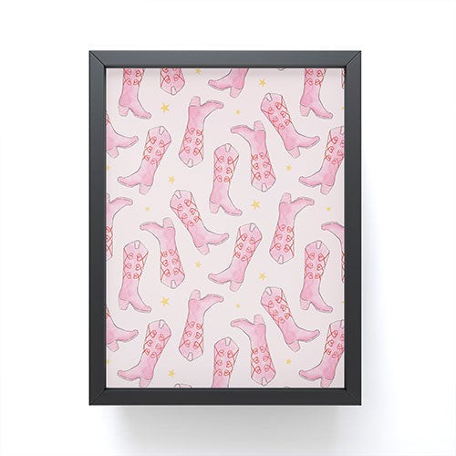 Love_Ryming Stars and Boots Framed Mini Art Print