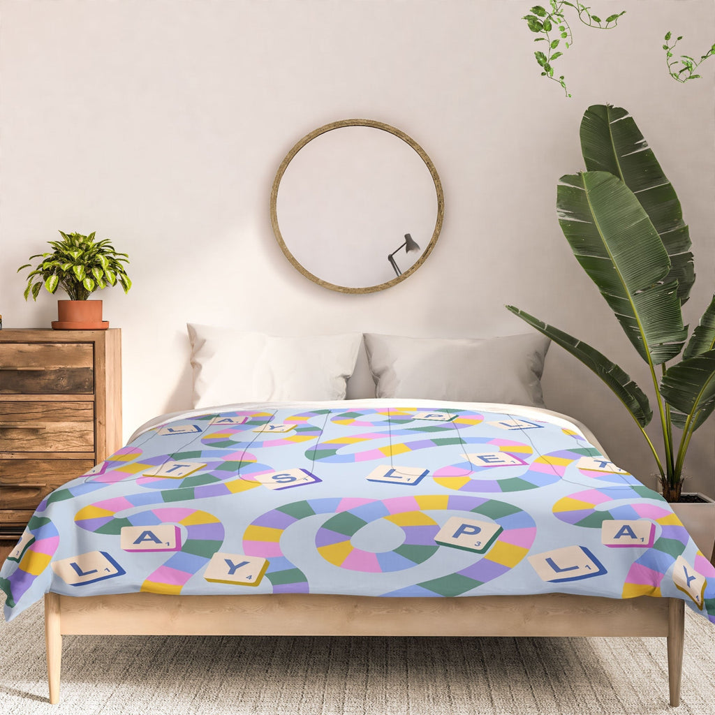 Design by Spark Scrabble Board Game Night Comforter