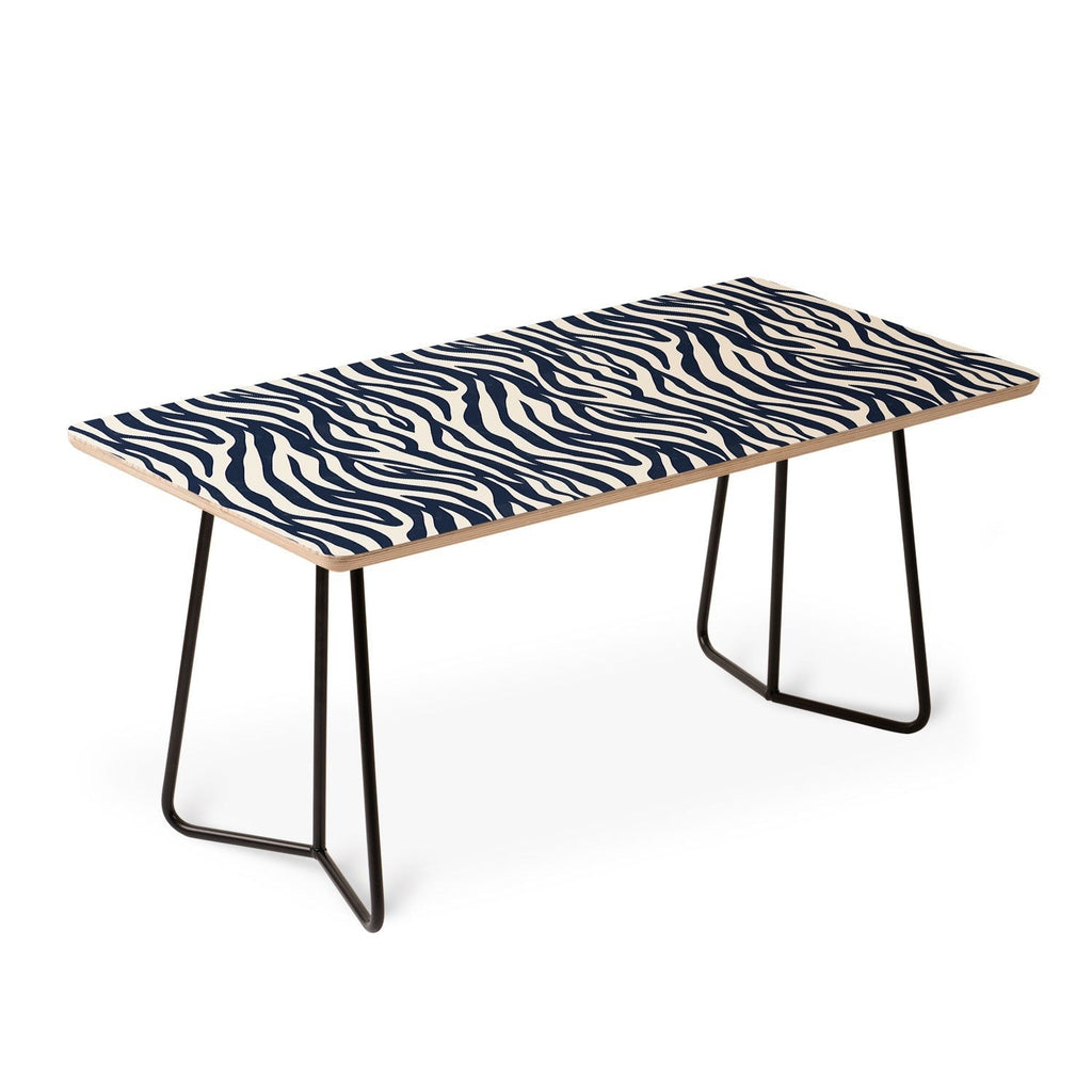 Avenie BR Navy Tiger Stripes Coffee Table