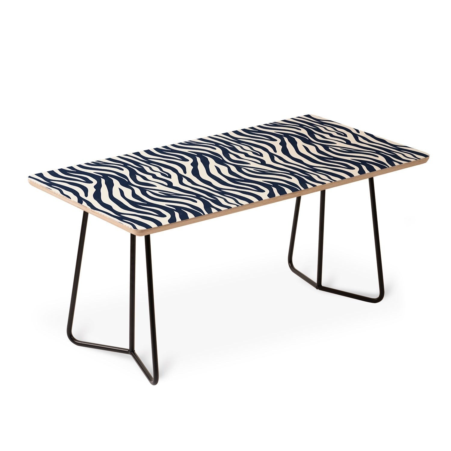 Avenie BR Navy Tiger Stripes Coffee Table