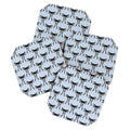 Design by Spark Black Striped Bows Coaster Set