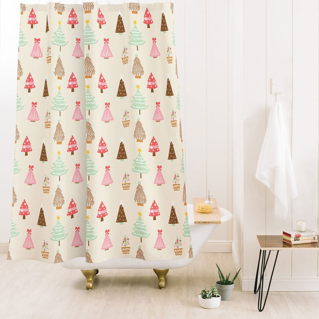 Design by Spark Christmas Tree Delight Shower Curtain