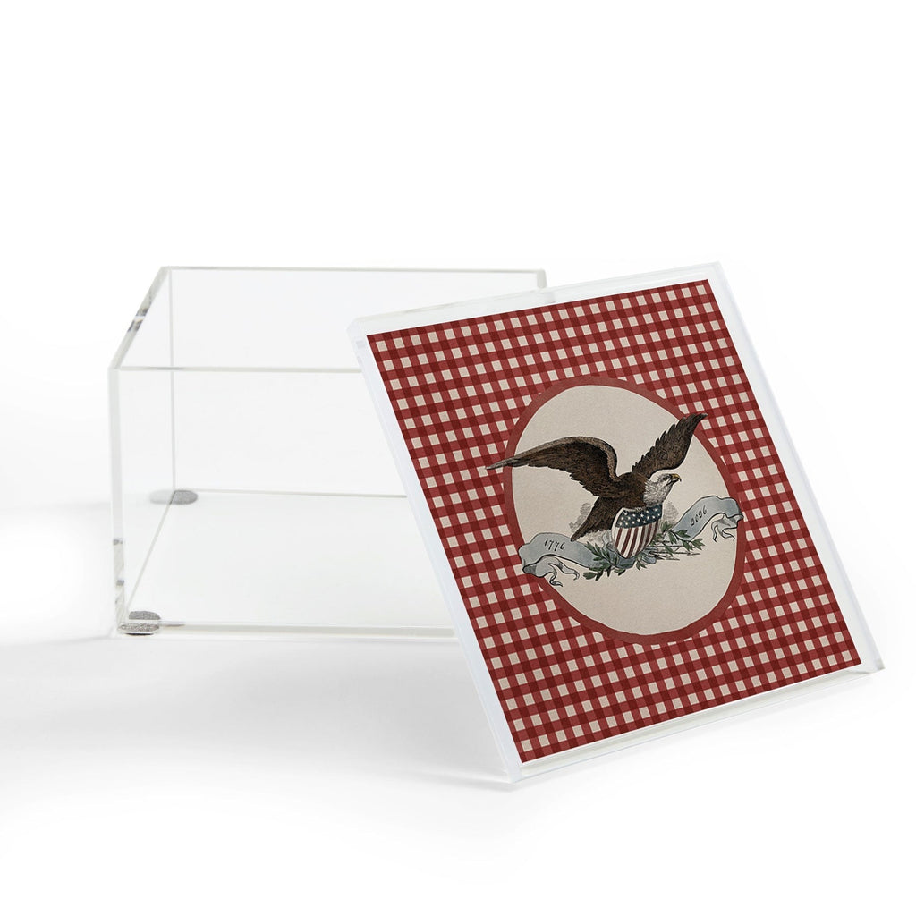 DENY Designs Gingham Eagle Acrylic Box