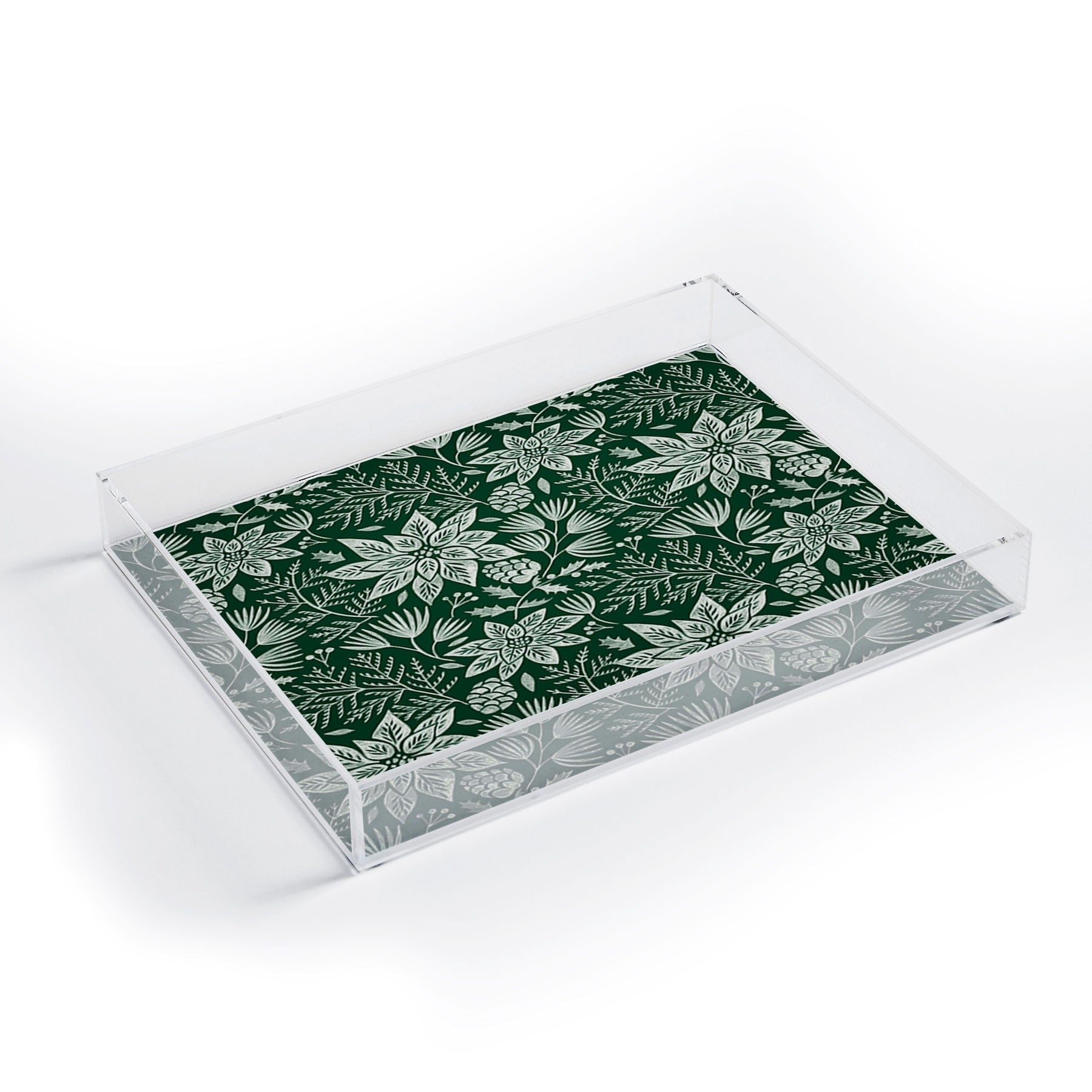 Pimlada Phuapradit Christmas Poinsettia Acrylic Tray