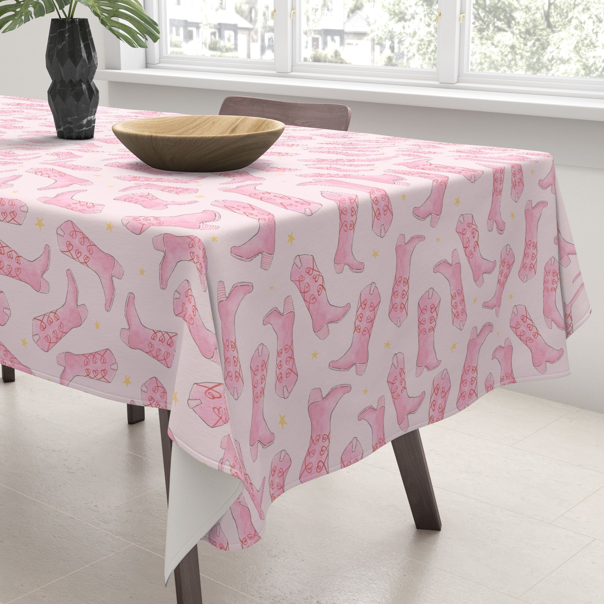 Love_Ryming Stars and Boots Tablecloth
