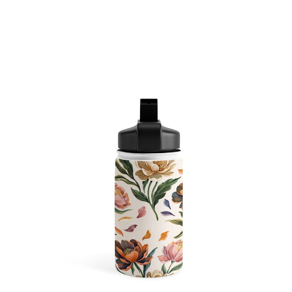 Marta Barragan Camarasa Hand Painted Peony Florals Water Bottle