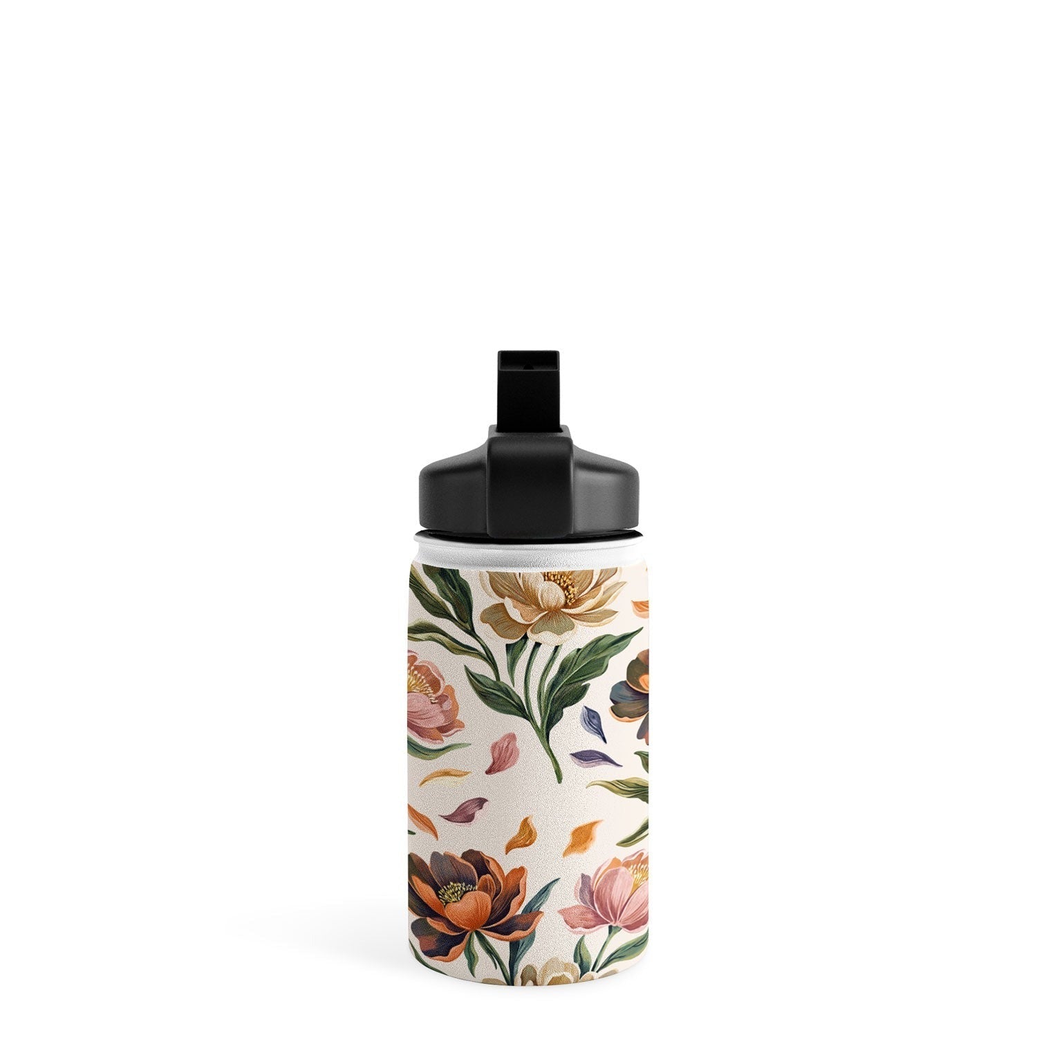 Marta Barragan Camarasa Hand Painted Peony Florals Water Bottle