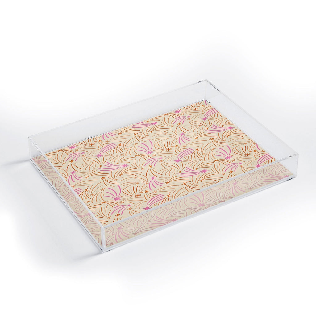 Little Om Pattern Shooting Stars cream Acrylic Tray