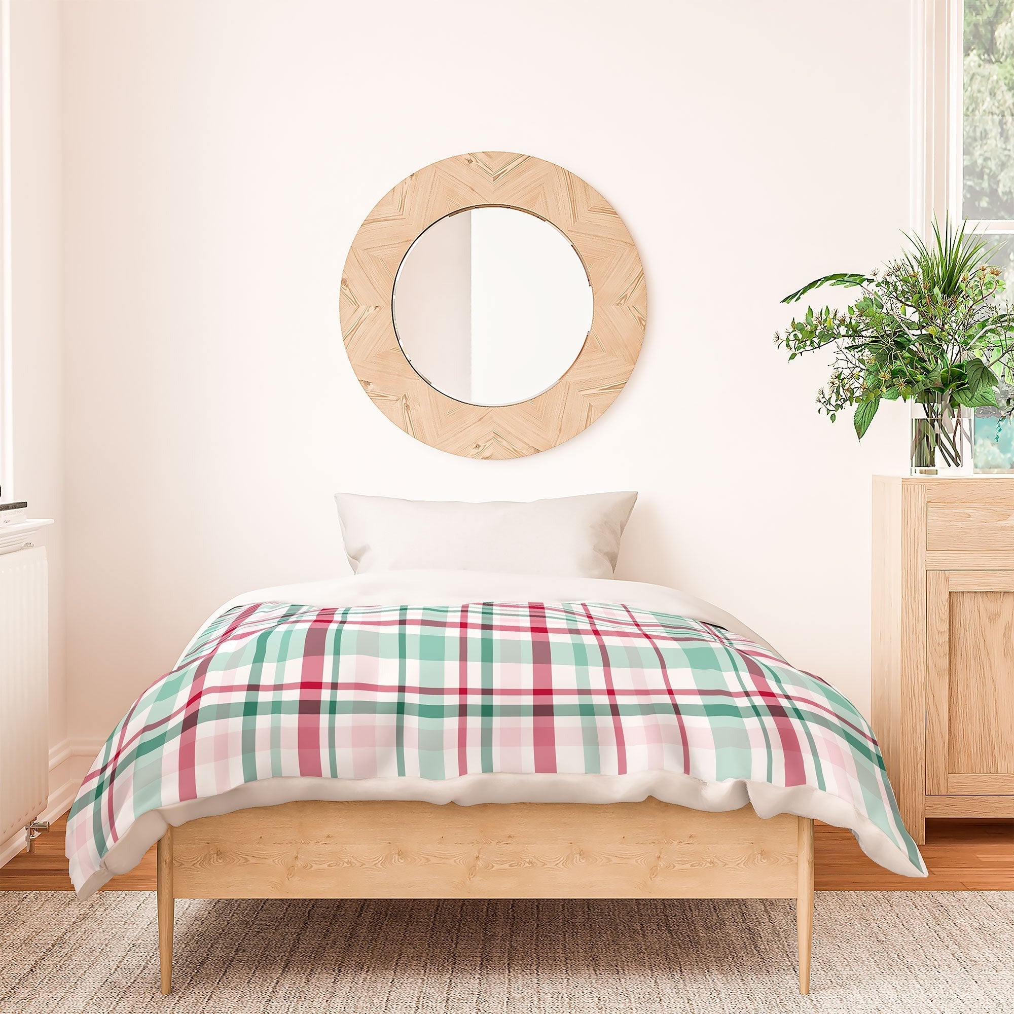 Lisa Argyropoulos Merry Vintage Plaid Duvet Cover