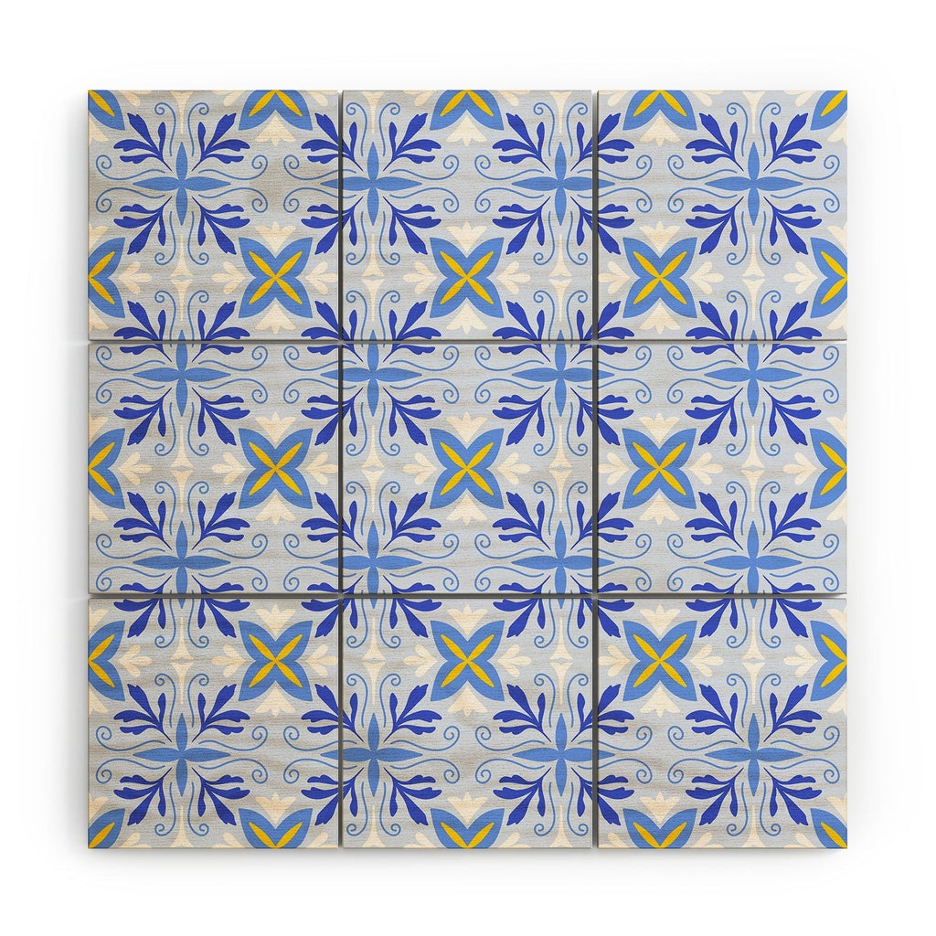 Design by Spark Dolce Vita Flourish Tile Wood Wall Mural