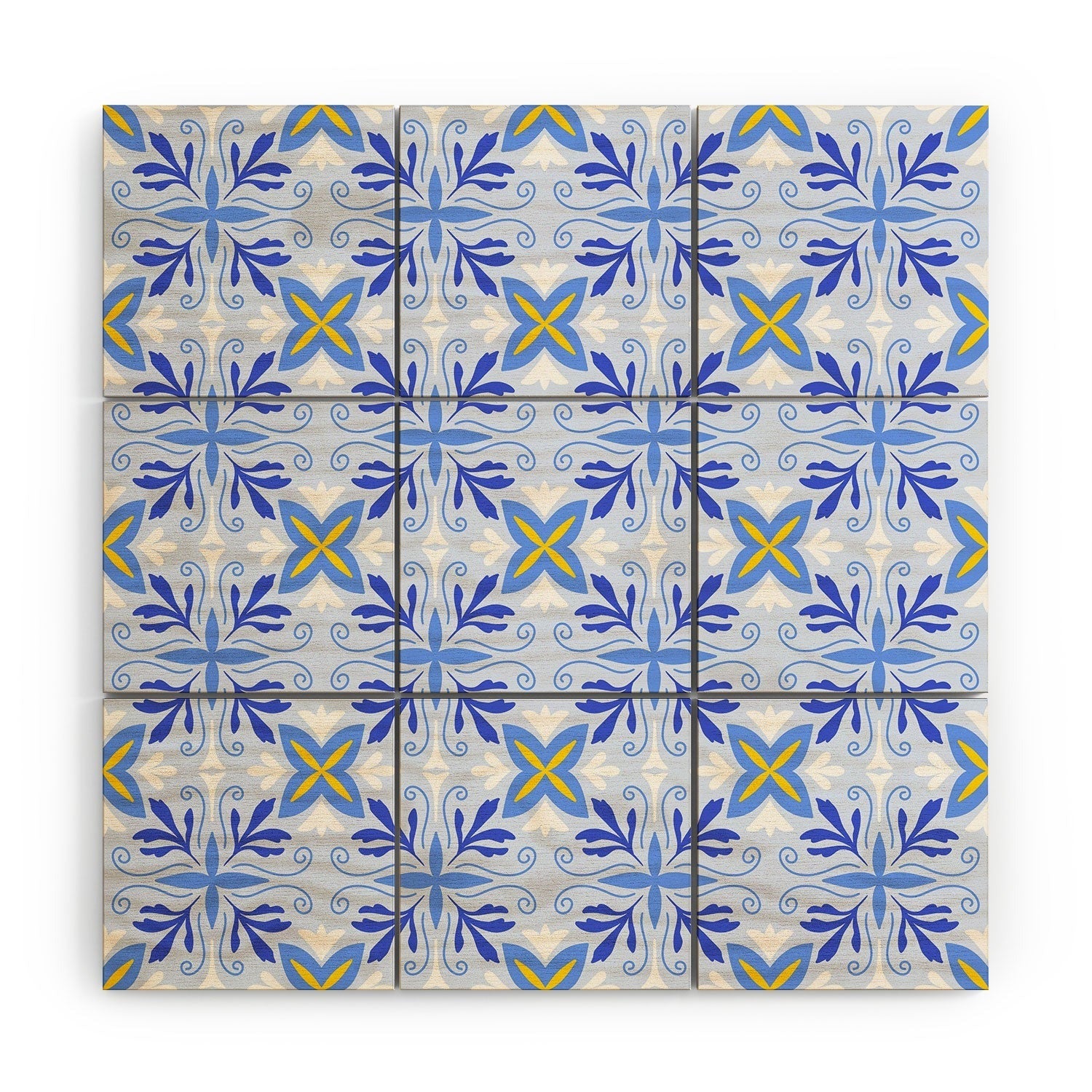 Design by Spark Dolce Vita Flourish Tile Wood Wall Mural