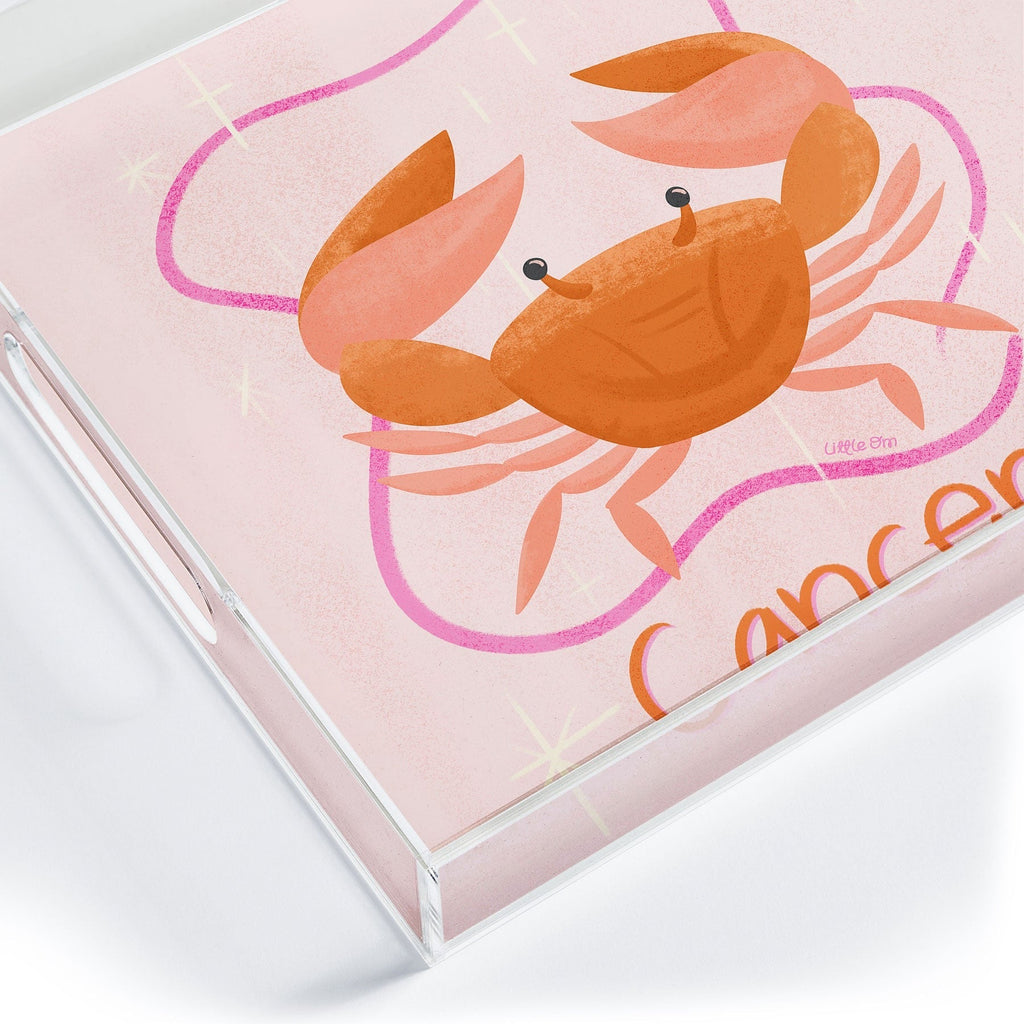 Little Om Zodiac Signs Cancer Acrylic Tray