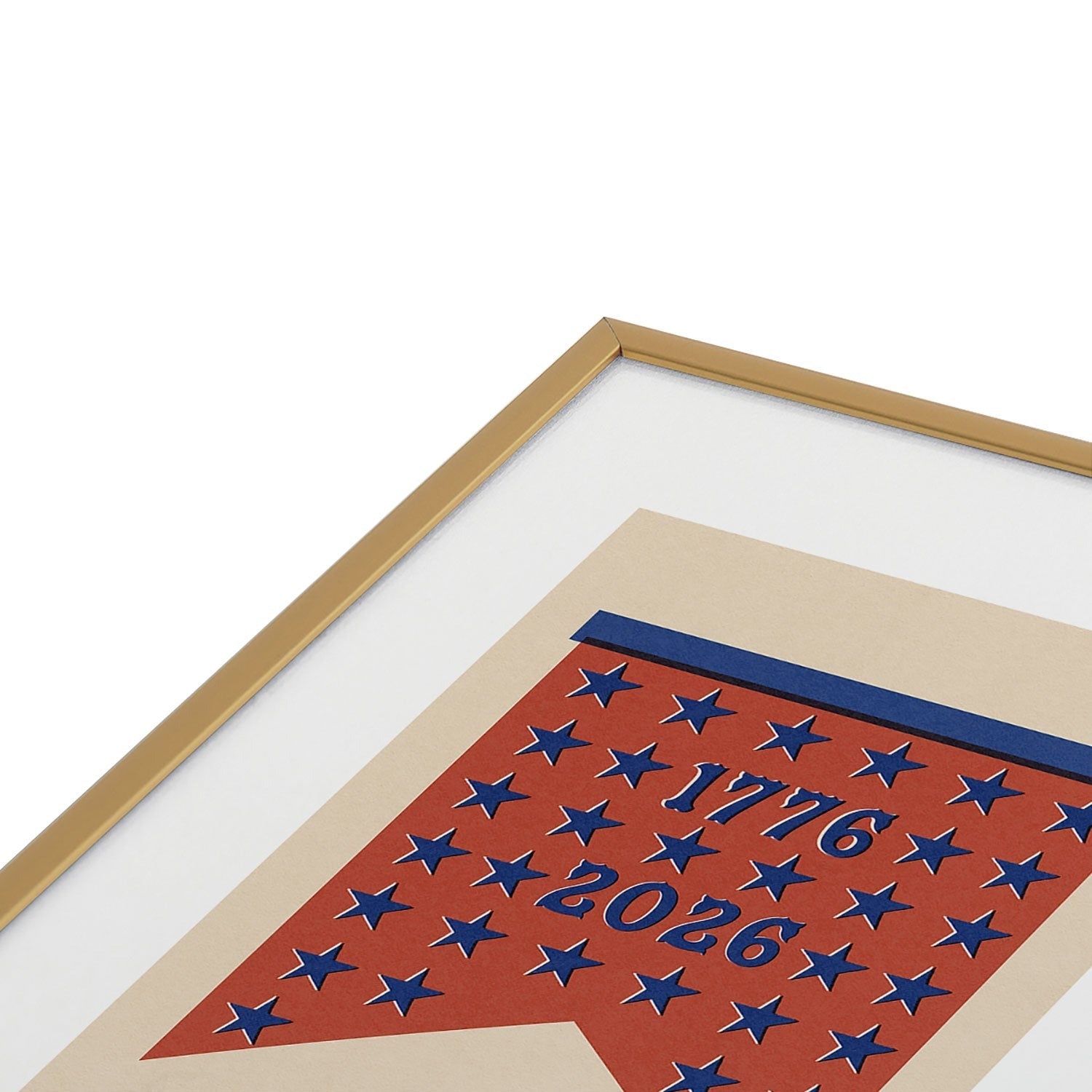 DENY Designs Star Banner Metal Framed Art Print