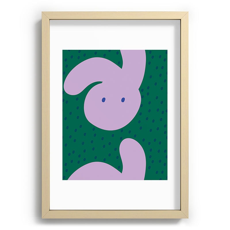 Camilla Foss Pebbles and Rabbit Recessed Framing Rectangle