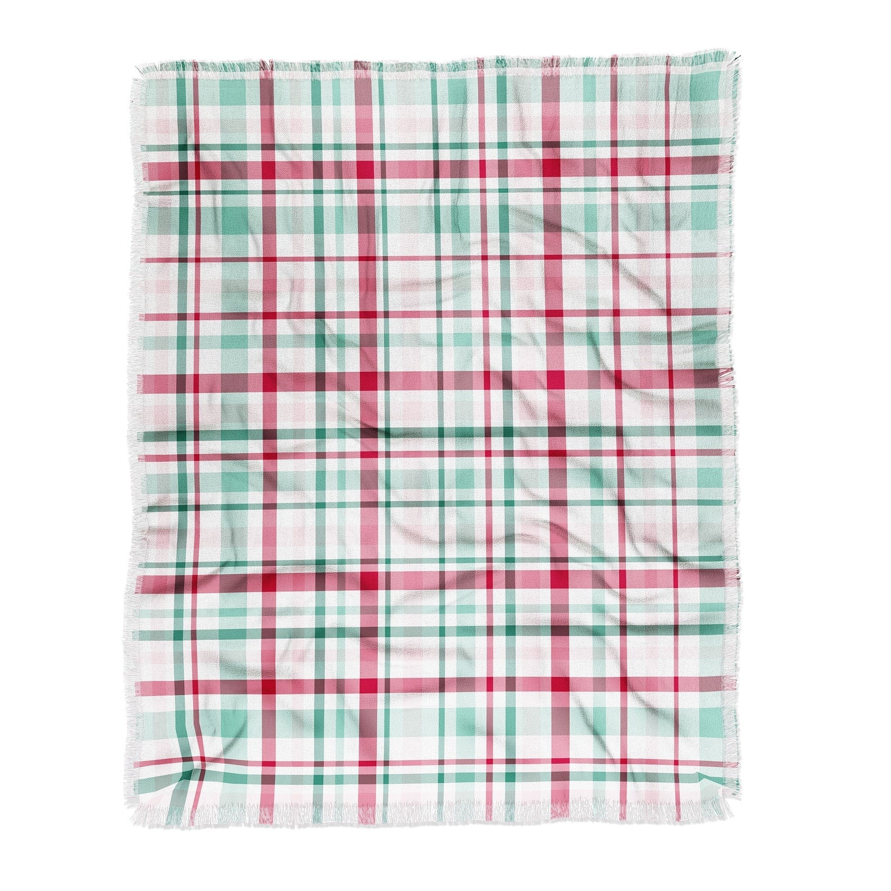Lisa Argyropoulos Merry Vintage Plaid Throw Blanket