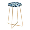 Ninola Design Botanic Retreat Ombre Abstract Watercolor Flowers Blue Navy Counter Stool