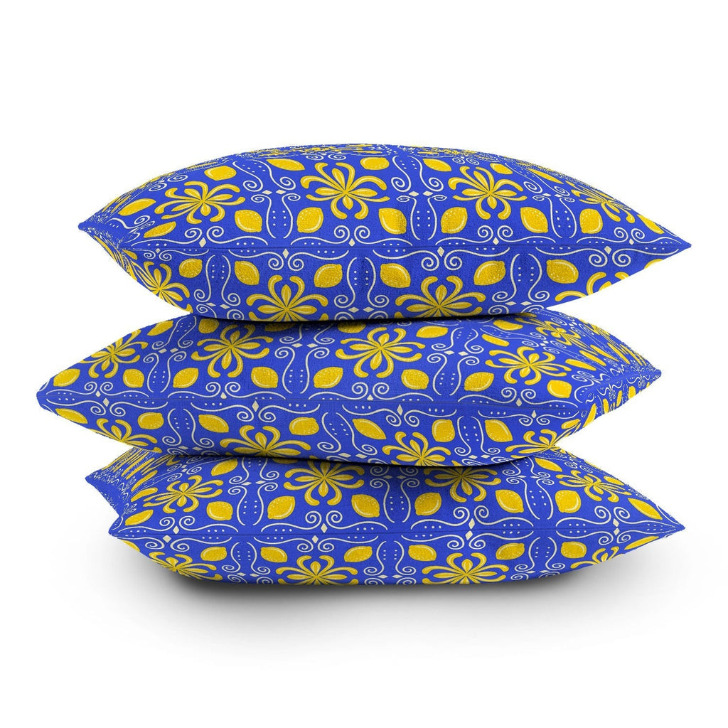 Design by Spark Dolce Vita Lemon Tile Outdoor Throw Pillow