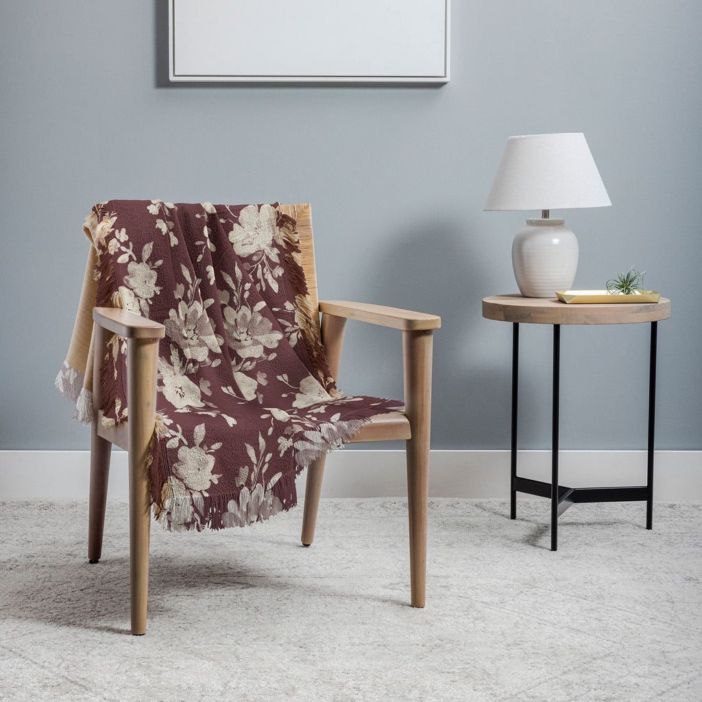 Marta Barragan Camarasa Antique Petal Romance Throw Blanket