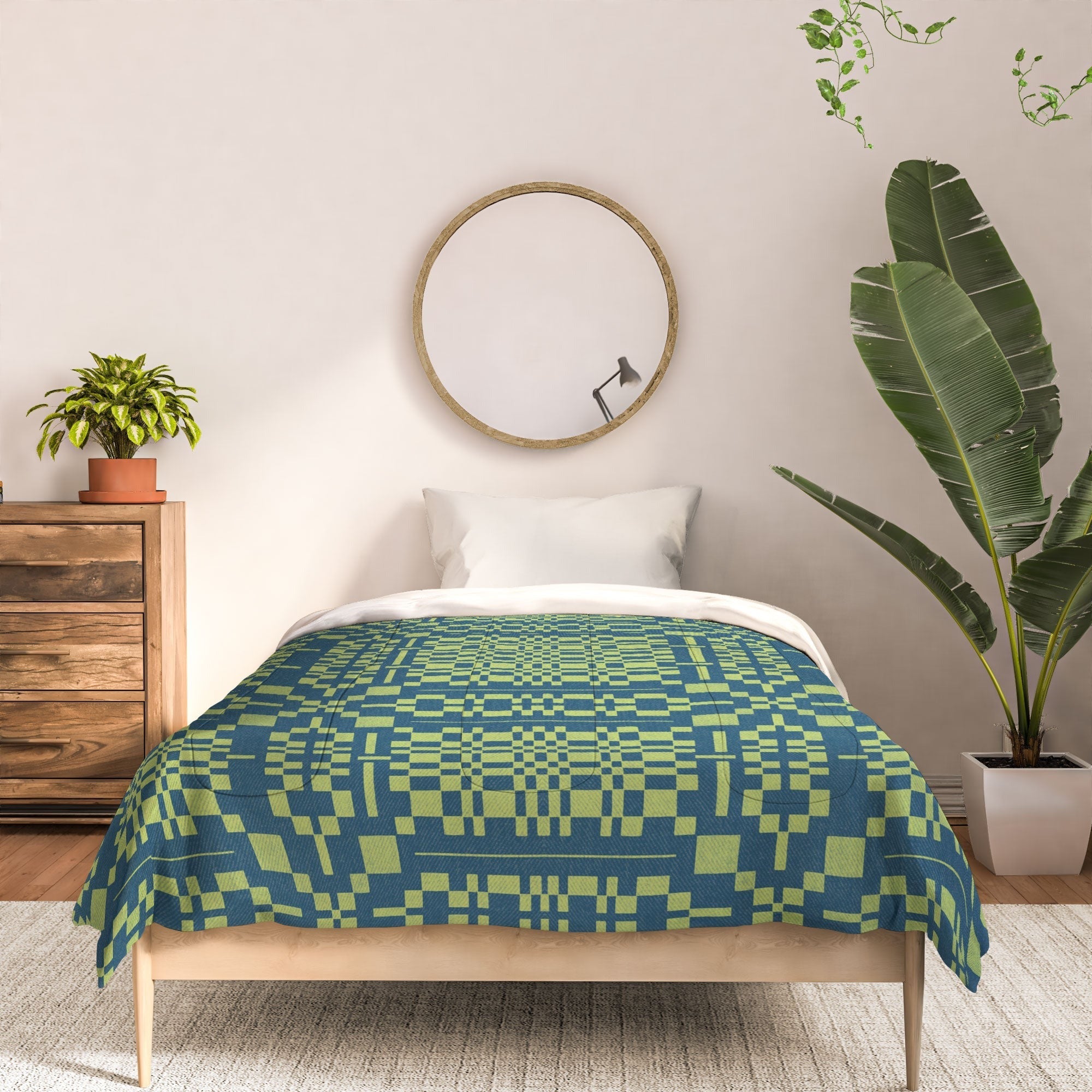 Marta Barragan Camarasa Nostalgic Grid Design Comforter
