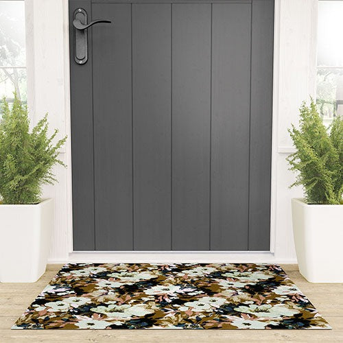Marta Barragan Camarasa Romantic Floral Fusion Welcome Mat