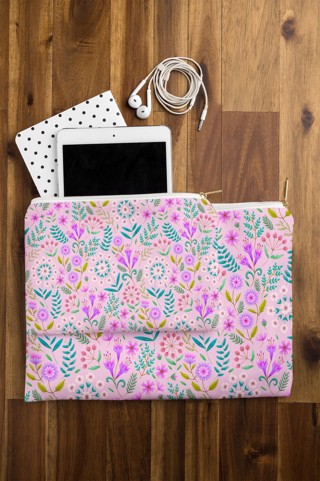Pimlada Phuapradit Ditsy Purple Floral Half Drop Pouch