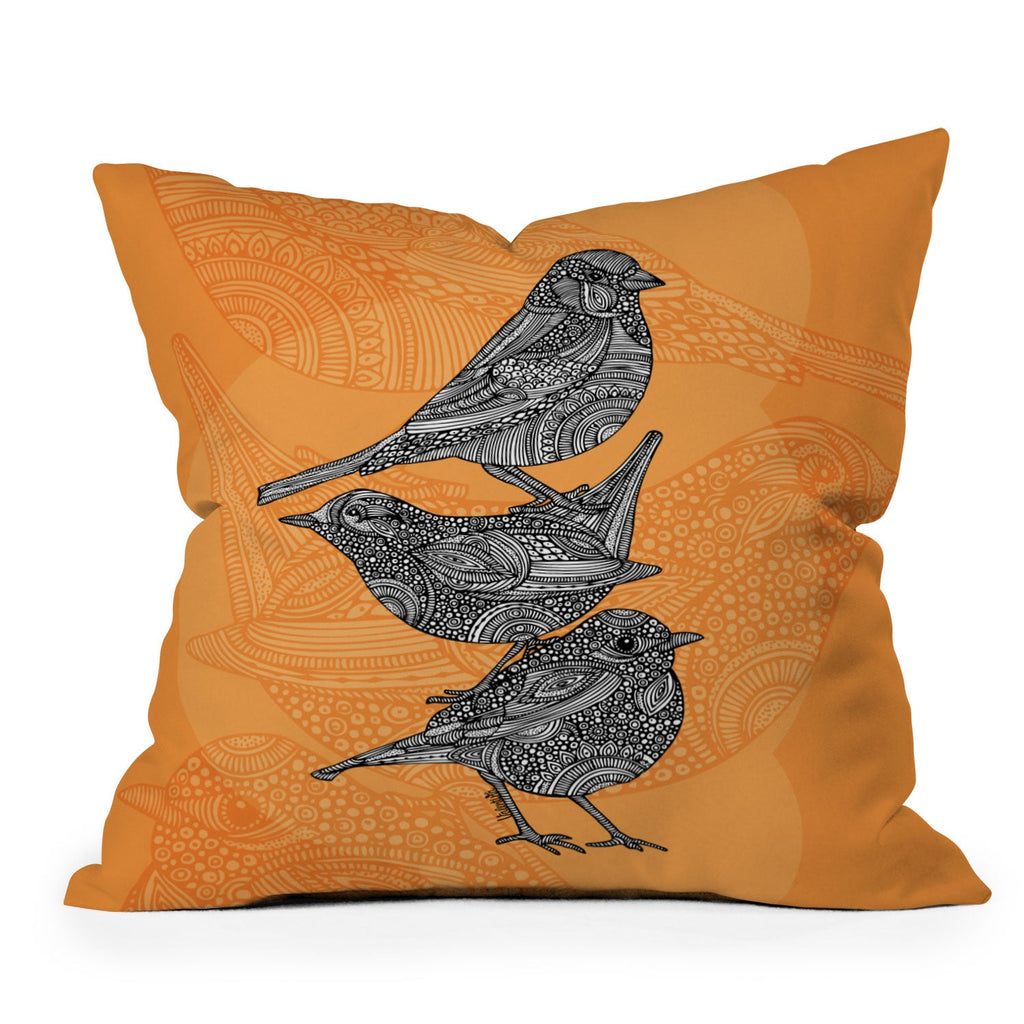Valentina Ramos 3 Little Birds Throw Pillow