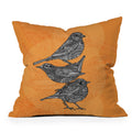 Valentina Ramos 3 Little Birds Throw Pillow