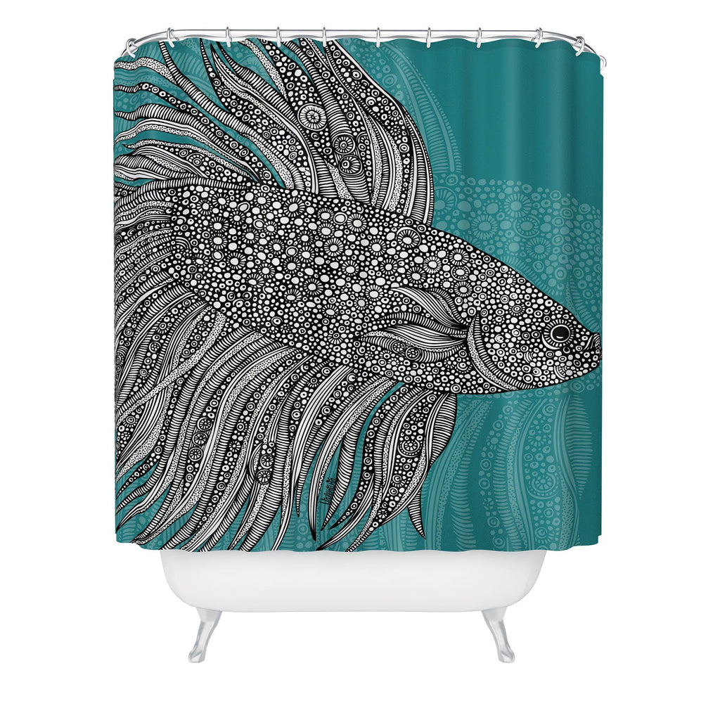 Valentina Ramos Beta Fish Shower Curtain