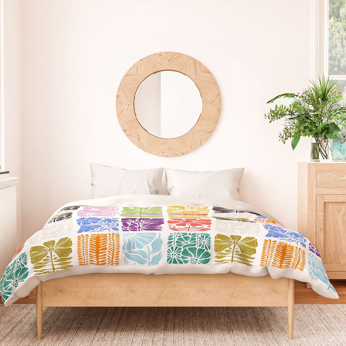 Valentina Ramos Bloom Blocks Duvet Cover