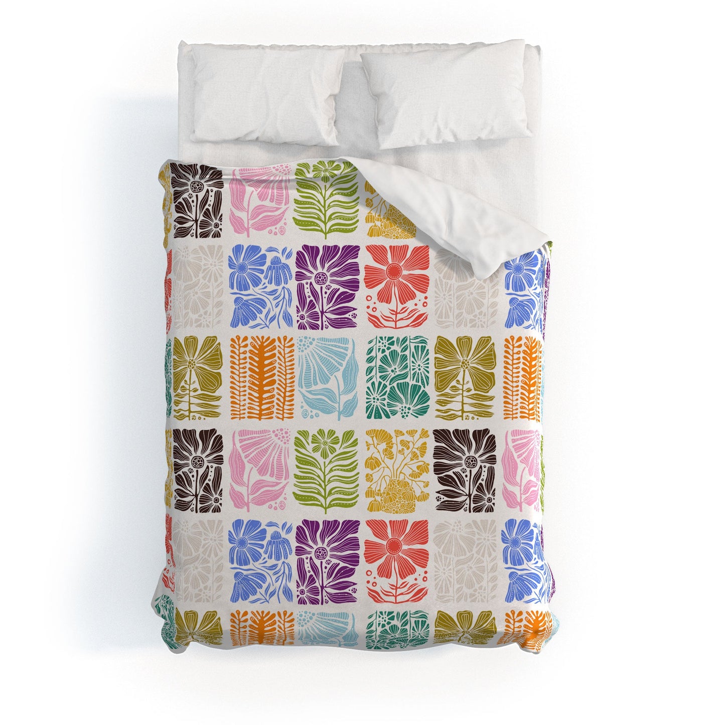 Valentina Ramos Bloom Blocks Duvet Cover