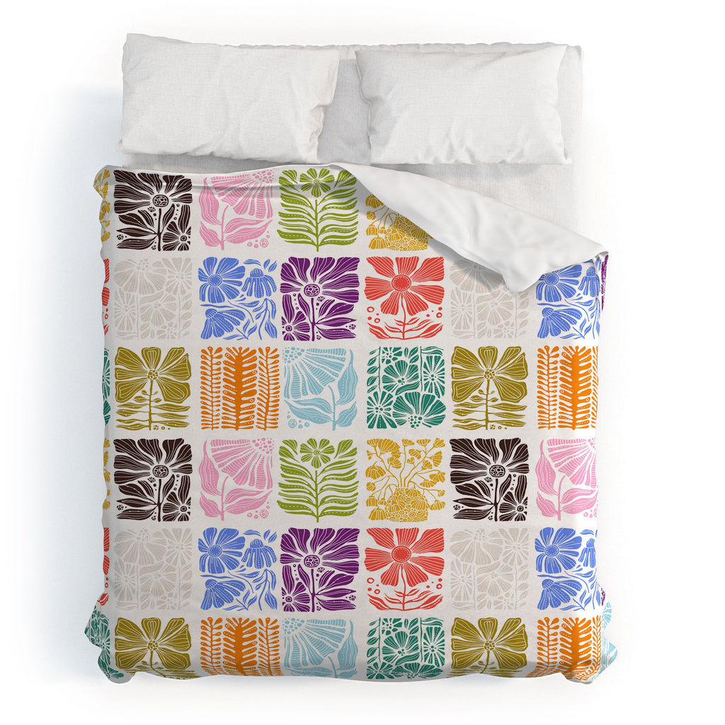 Valentina Ramos Bloom Blocks Duvet Cover