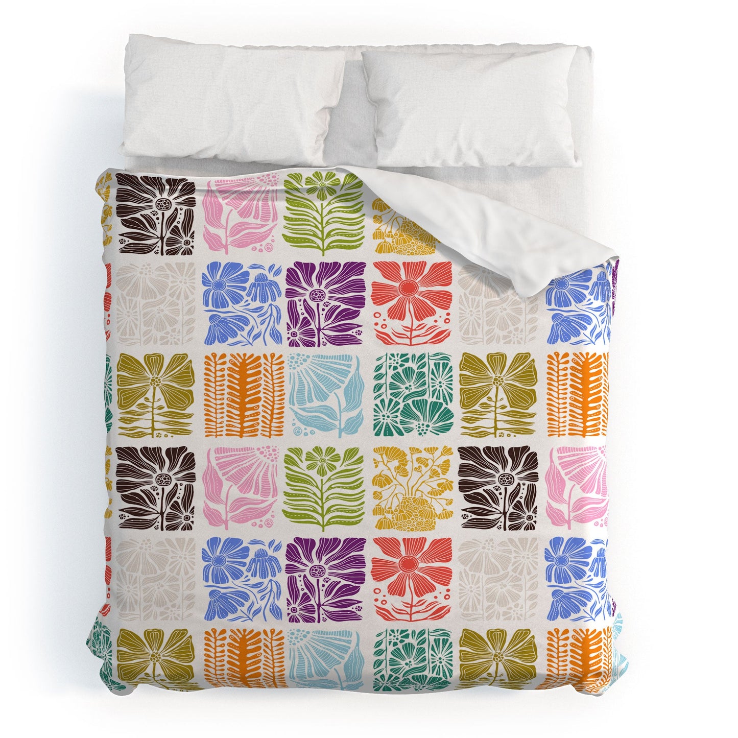 Valentina Ramos Bloom Blocks Duvet Cover